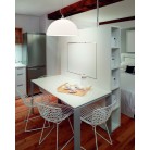 NICE  Κρεμαστό φωτιστικό FABAS LUCE 2908-45-102 - γυάλινο λευκό Ø36cm