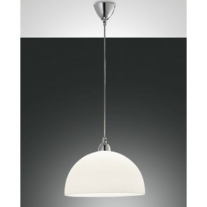NICE  Κρεμαστό φωτιστικό FABAS LUCE 2908-45-102 - γυάλινο λευκό Ø36cm