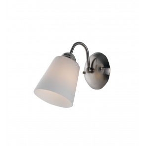 1162 Απλίκα Τοίχου Fan Europe NIK  μεταλική νίκελ , γυάλινο καπέλο