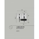 ARES φωτιστικό απλίκα τοίχου Fan Europe I-ARES-AP2-TR μαύρο, διάφανο φυσητό γυαλί