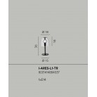 ARES επιτραπέζιο φωτιστικό Fan Europe I-ARES-LG1-TR  μαύρο, διάφανο φυσητό γυαλί Ø28 cm