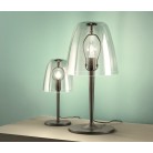 ARES επιτραπέζιο φωτιστικό Fan Europe I-ARES-LG1-TR  μαύρο, διάφανο φυσητό γυαλί Ø28 cm