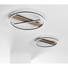 AZIMUTH Φωτιστικό Οροφής Fan Europe I-AZIMUTH-PL50 μαύρο, καφέ  Ø 50 cm LED 3000K 4000K 6500K
