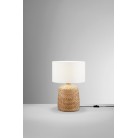 MALACCA Επιτραπέζιο φωτιστικό I-MALACCA-L FAN EUROPE πλεκτή ξύλινη βάση