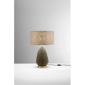 POSIDONIA Επιτραπέζιο φωτιστικό I-POSIDONIA-L FAN EUROPE βάση από πλεγμένο sea grass