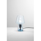 GLEAM Επιτραπέζιο φωτιστικό I-GLEAM-L-BLU FAN EUROPE γυάλινο μπλε