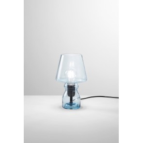 GLEAM Επιτραπέζιο φωτιστικό I-GLEAM-L-BLU FAN EUROPE γυάλινο μπλε