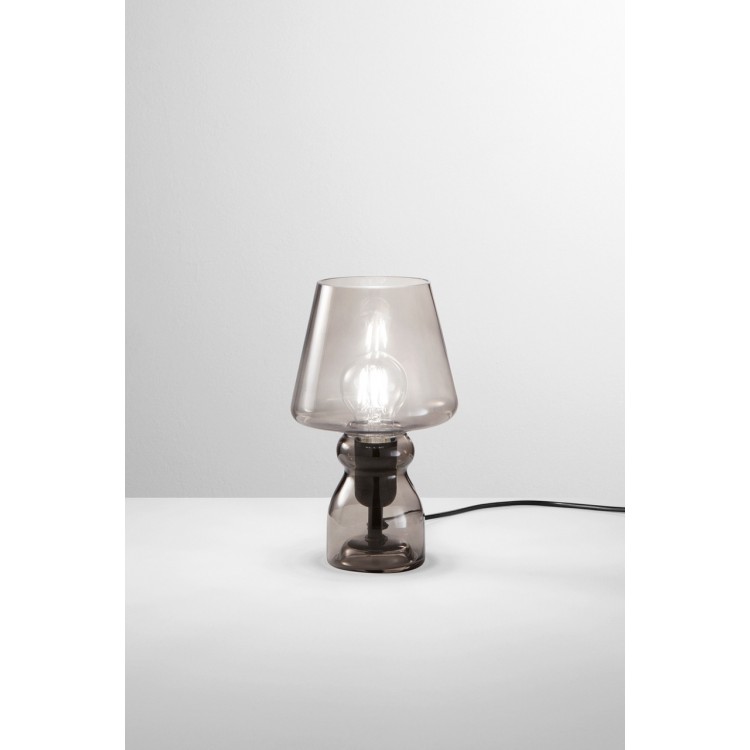 GLEAM Επιτραπέζιο φωτιστικό I-GLEAM-L-GR FAN EUROPE γυάλινο γκρι