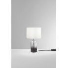 LONDON Επιτραπέζιο φωτιστικό I-LONDON-L-GR FAN EUROPE γυάλινο γκρι / μπεζ καπέλο