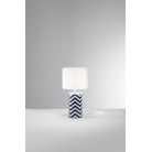 ZENO Επιτραπέζιο φωτιστικό I-ZENO-L FAN EUROPE κεραμική βάση λευκό μπλε