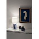 ZENO Επιτραπέζιο φωτιστικό I-ZENO-L FAN EUROPE κεραμική βάση λευκό μπλε