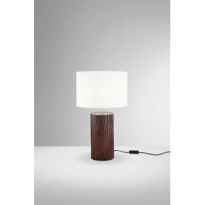 WOODLOG Επιτραπέζιο φωτιστικό I-WOODLOG-L FAN EUROPE ξύλινη βάση δρυός