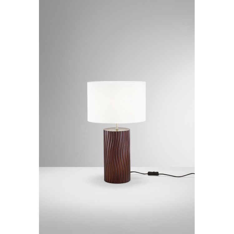 WOODLOG Επιτραπέζιο φωτιστικό I-WOODLOG-L FAN EUROPE ξύλινη βάση δρυός