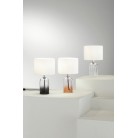 LONDON Επιτραπέζιο φωτιστικό I-LONDON-L-BCO FAN EUROPE γυάλινο λευκό / μπεζ καπέλο