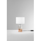 LONDON Επιτραπέζιο φωτιστικό I-LONDON-L-AMB FAN EUROPE γυάλινο μελί / μπεζ καπέλο