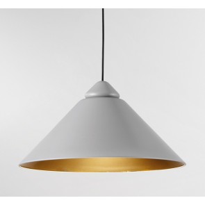 BIGBANG Κρεμαστό Φωτιστικό Fan Europe I-BIGBANG-S-GR με μεταλικό καπέλο - γκρι  Ø49cm