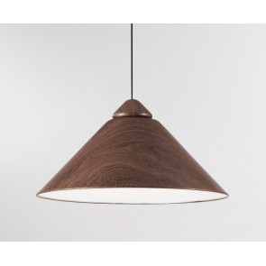 BIGBANG Κρεμαστό Φωτιστικό Fan Europe  I-BIGBANG-S-DW με μεταλικό καπέλο - καφέ  Ø49cm