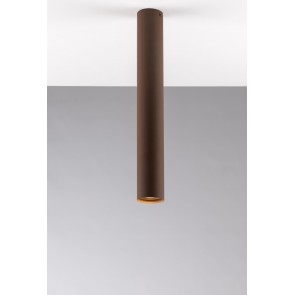 FLUKE  Φωτιστικό Οροφής I-FLUKE-PL40 BRO  FAN EUROPE  - σωλήνας Ø 5,5 cm L40cm χρώμα σκουριάς