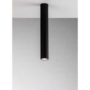 FLUKE  Φωτιστικό Οροφής  I-FLUKE-PL40 NERO  FAN EUROPE  - σωλήνας Ø 5,5 cm L40cm μαύρο