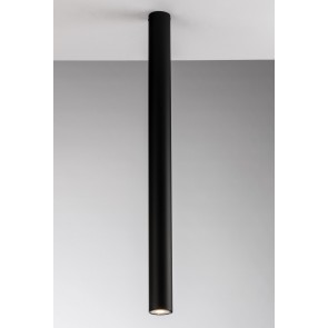 FLUKE  Φωτιστικό Οροφής  I-FLUKE-PL75 NERO  FAN EUROPE  - σωλήνας Ø 5,5 cm L75cm μαύρο