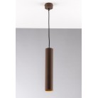 FLUKE  Κρεμαστό φωτιστικό I-FLUKE-S30 BRO  FAN EUROPE  - σωλήνας Ø 5,5 cm L30cm χρώμα σκουριάς