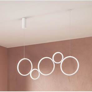 FREDY Κρεμαστό Φωτιστικό LED-FREDY-S5 Fan Europe άσπρο L115cm