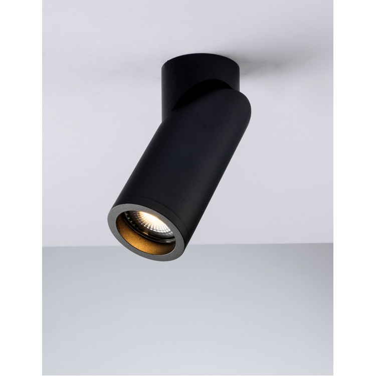 GENESIS  Σποτ Φωτιστικό οροφής I-GENESIS-R6-NER INTEC μαύρο   Ø6cm L15,5cm