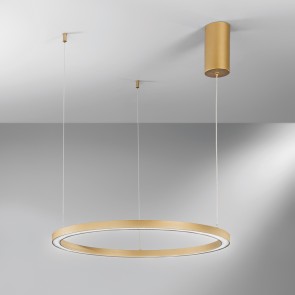 HOOP Κρεμαστό Φωτιστικό LED-HOOP-S60-ORO Fan Europe χρυσό Ø60cm