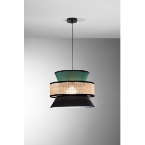 GAZEBO 8031414932405 I-GAZEBO-S40-VN Κρεμαστό Φωτιστικό μαύρο πράσινο