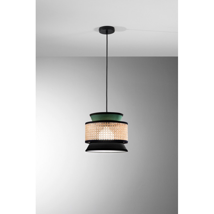 GAZEBO 8031414932412 I-GAZEBO-S26-VN Κρεμαστό Φωτιστικό μαύρο πράσινο