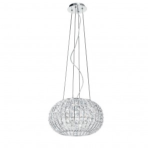 CONCERT 8031432771192 I-CONCERT-S5 Κρεμαστό Φωτιστικό μεταλικό με κρυστάλλους Κ9