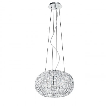 CONCERT 8031432771192 I-CONCERT-S5 Κρεμαστό Φωτιστικό μεταλικό με κρυστάλλους Κ9