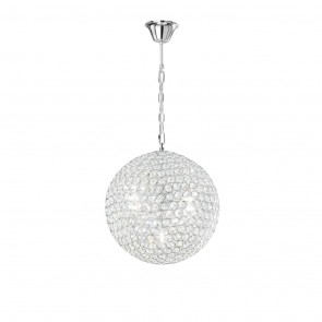 PLANET 8031440352338 I-PLANET-S35 Κρεμαστό Φωτιστικό χρωμέ με κρύσταλλα Κ9