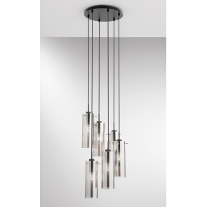 MAGIC  κρεμαστό φωτιστικό Fan Europe I-MAGIC-S6-NER μαύρο εξάφωτο