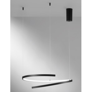 MOMA Κρεμαστό Φωτιστικό LED-MOMA-S60-NER Fan Europe μαύρο Ø60cm