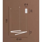 MOMA Κρεμαστό Φωτιστικό LED-MOMA-S60-BCO Fan Europe άσπρο Ø60cm