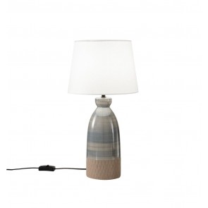 NAVAJO  Επιτραπέζιο φωτιστικό κεραμικό με υφασμάτινο καπέλο I-NAVAJO-L FAN EUROPE  Ø25cm