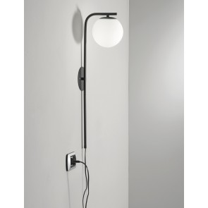 ODISSEO Φωτιστικό τοίχου απλίκα I-ODISSEO-AP1-NER Fan Europe - μαύρο