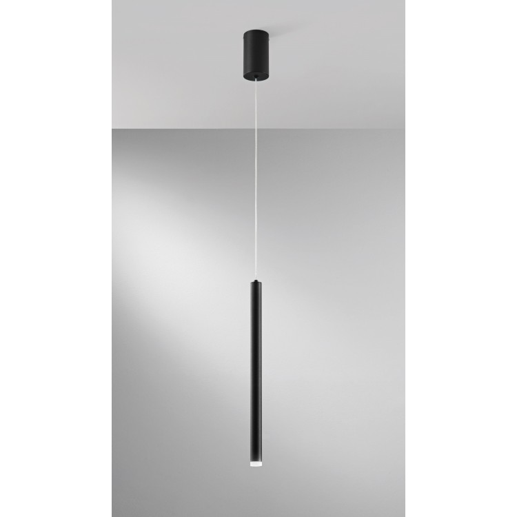 PYPE  Κρεμαστό φωτιστικό σωλήνας LED της  FAN EUROPE  - LED-PYPE-S1-NER  Ø 2,5cm  L41cm μαύρο