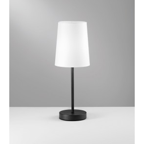 SALLY επιτραπέζιο φωτιστικό πορτατίφ  I-SALLY-L-NER  Fan Europe μαύρο - λευκό καπέλο