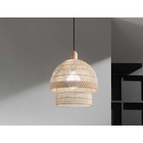 SIBILLA - Κρεμαστό Φωτιστικό I-SIBILLA-S1 Fan Europe - RATTAN Ø 40