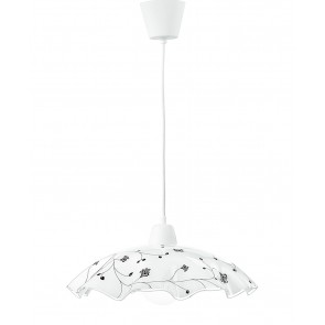 I-ROOT-S42  SOSPENSIONI Κρεμαστό φωτιστικό FAN EUROPE -  γυαλί με λουλουδάκια Ø 42 cm