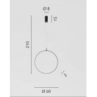 TOORX Κρεμαστό φωτιστικό Fan Europe LED-TOORX-S60-BCO  λευκό 3000 4000 6500K / Ø 60 cm