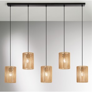 TROPIKANA - Κρεμαστό Φωτιστικό ράγα Fan Europe I-TROPIKANA-S5  - paper