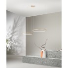 SOEL Κρεμαστό φωτιστικό LED ONDALUCE SO.SOEL/2-ORO διπλό χρυσό μέταλλο Ø60cm Ø80cm 66W