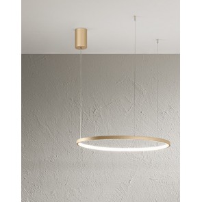 SOEL Κρεμαστό φωτιστικό LED ONDALUCE SO.SOEL/60-ORO χρυσό μέταλλο Ø60cm 28W 3000K