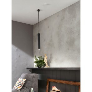 FILO Κρεμαστό φωτιστικό ONDALUCE SO.FILO/GR-NERO μαύρο αλουμίνιο Ø6cm H40cm
