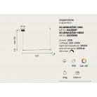 GENIUS Κρεμαστό LED ONDALUCE SO.GENIUS/120-ORO χρυσό μέταλλο 1030lm L120cm GENIUS Κρεμαστό LED ONDALUCE SO.GENIUS/120-ORO χρυσό μέταλλο 1030lm L120cm