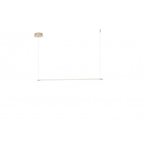 GENIUS Κρεμαστό LED ONDALUCE SO.GENIUS/120-ORO χρυσό μέταλλο 1030lm L120cm