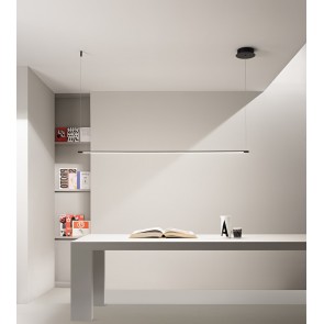 GENIUS Κρεμαστό LED ONDALUCE SO.GENIUS/160-NERO μαύρο μέταλλο 1380lm L160cm